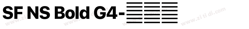 SF NS Bold G4字体转换